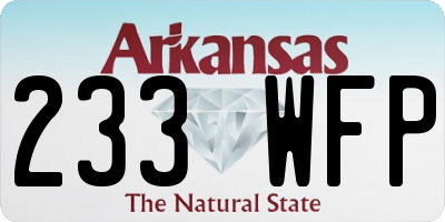 AR license plate 233WFP