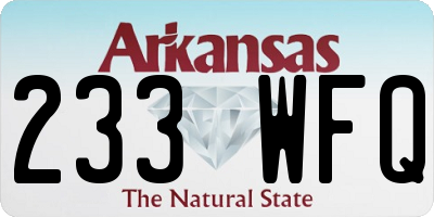AR license plate 233WFQ