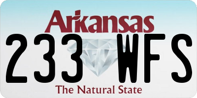 AR license plate 233WFS