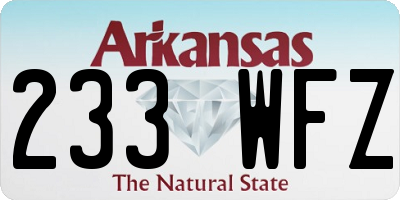 AR license plate 233WFZ