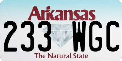 AR license plate 233WGC