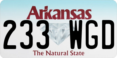 AR license plate 233WGD