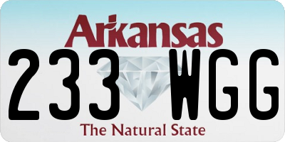 AR license plate 233WGG