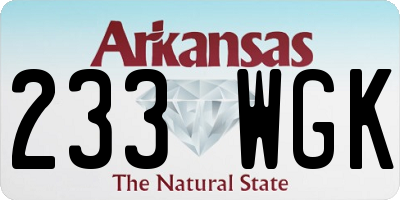 AR license plate 233WGK