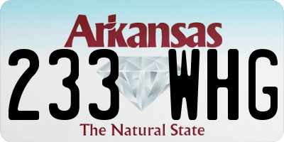 AR license plate 233WHG
