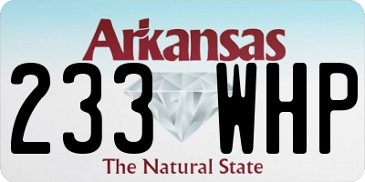 AR license plate 233WHP