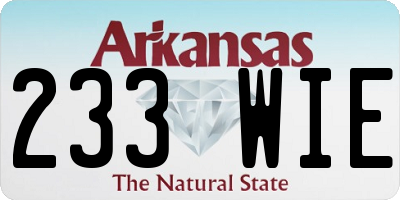 AR license plate 233WIE