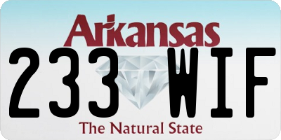 AR license plate 233WIF