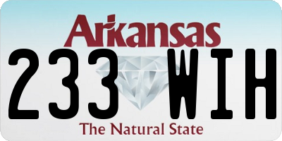 AR license plate 233WIH