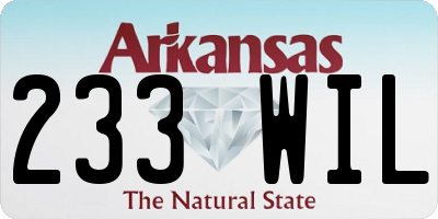 AR license plate 233WIL