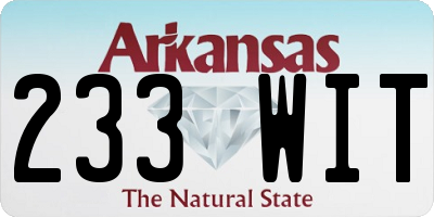 AR license plate 233WIT