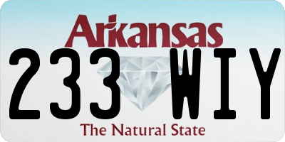 AR license plate 233WIY