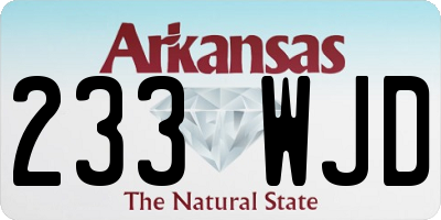 AR license plate 233WJD