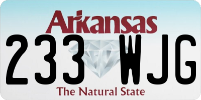 AR license plate 233WJG