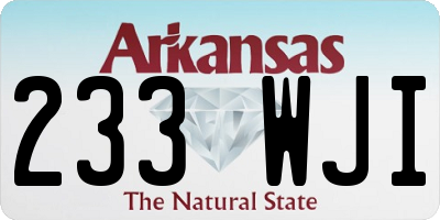 AR license plate 233WJI