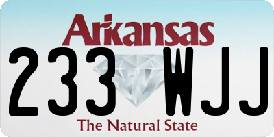 AR license plate 233WJJ