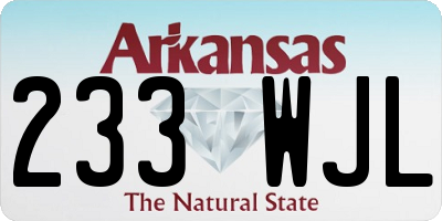 AR license plate 233WJL
