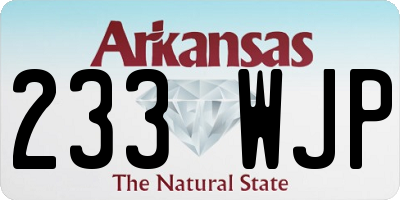 AR license plate 233WJP
