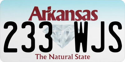 AR license plate 233WJS