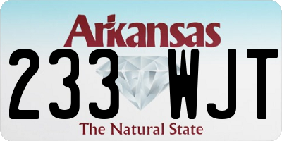 AR license plate 233WJT