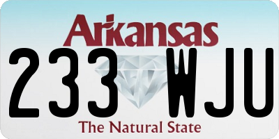 AR license plate 233WJU