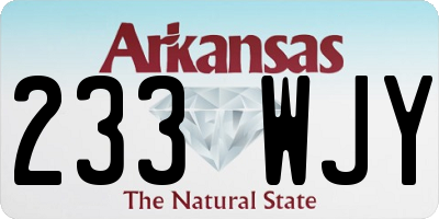 AR license plate 233WJY