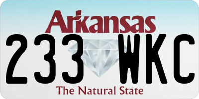 AR license plate 233WKC