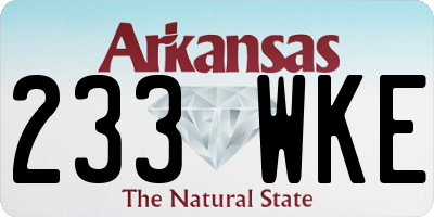 AR license plate 233WKE