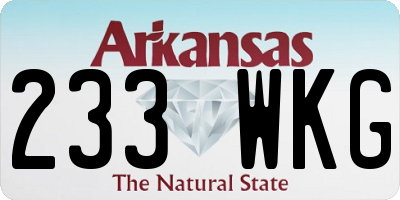 AR license plate 233WKG