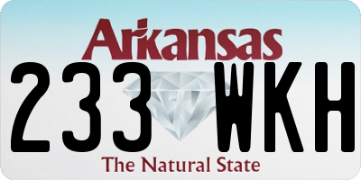 AR license plate 233WKH