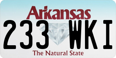 AR license plate 233WKI