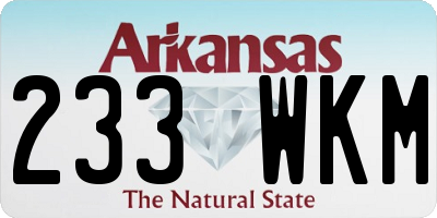 AR license plate 233WKM