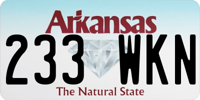 AR license plate 233WKN