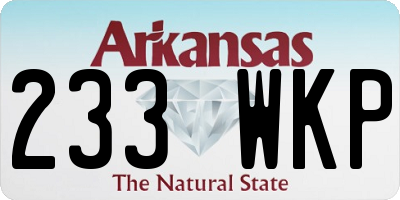 AR license plate 233WKP