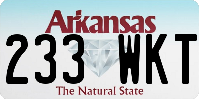AR license plate 233WKT