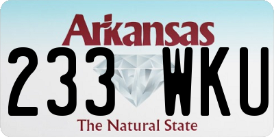 AR license plate 233WKU
