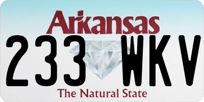 AR license plate 233WKV