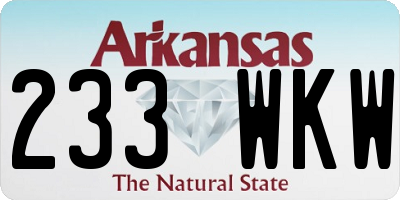 AR license plate 233WKW