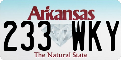 AR license plate 233WKY