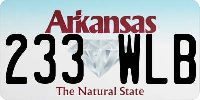AR license plate 233WLB