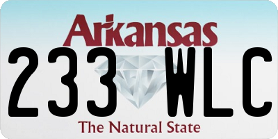 AR license plate 233WLC