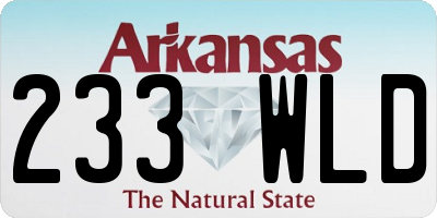 AR license plate 233WLD