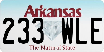 AR license plate 233WLE