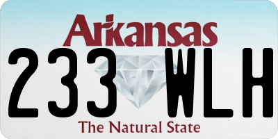 AR license plate 233WLH