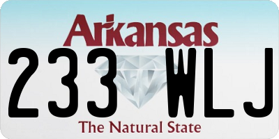 AR license plate 233WLJ