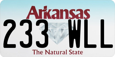 AR license plate 233WLL