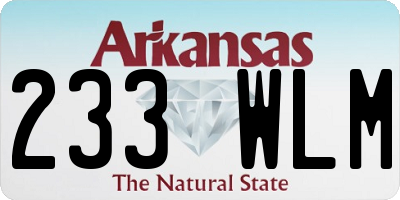 AR license plate 233WLM