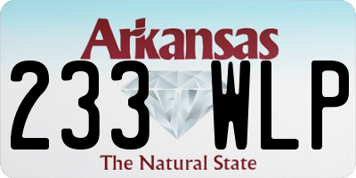 AR license plate 233WLP