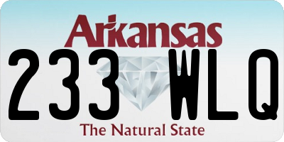 AR license plate 233WLQ