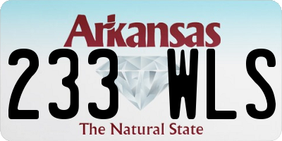 AR license plate 233WLS
